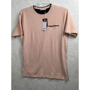 NWT Smash Waffle Knit T-Shirt Slim Fit‎ Short Sleeve Casual Top Man Size L